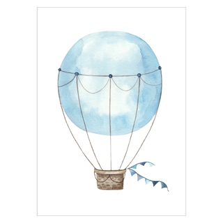 Flott og enkel plakat med luftballong