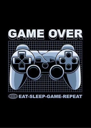 Eat, sleep, game, repeat, Game over - Gaming plakat