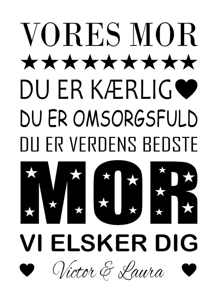 Kjøp en plakat til din kjære mor!