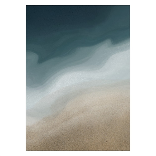 Plakat - Akvarell hav og sand 2