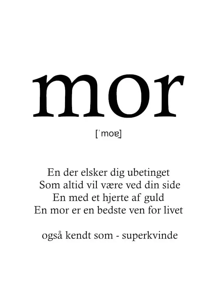Definisjonen av en mor - plakat