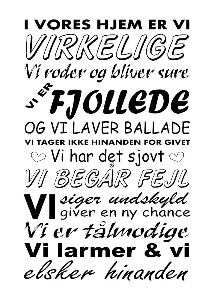 Artig plakat med gode husregler