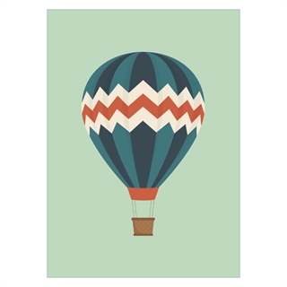Flott og enkel plakat med luftballong