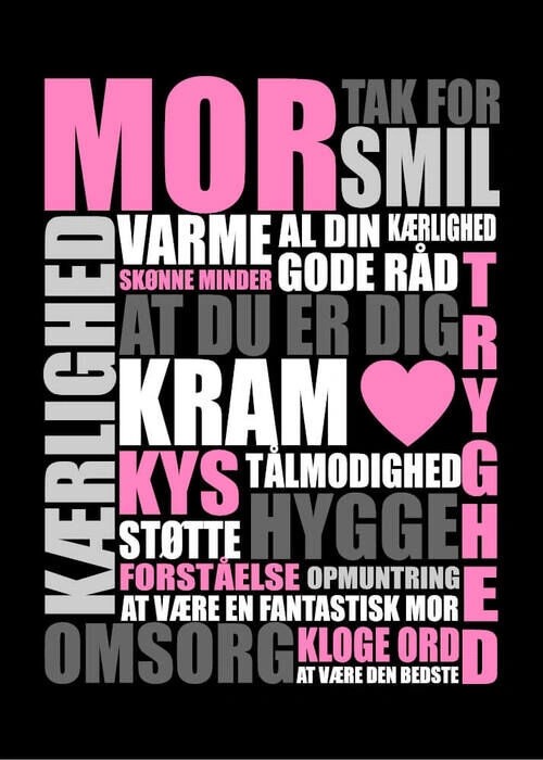  Jeg smiler fordi du er min mor - Plakat