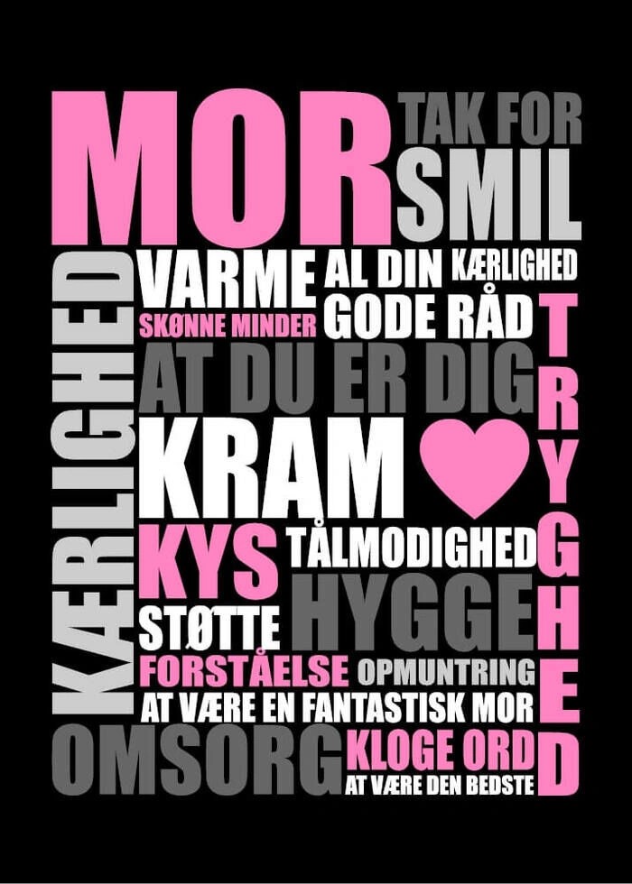  Jeg smiler fordi du er min mor - Plakat