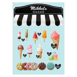 Plakat for iskrembutikk for barn. kjøp iskremplakat for leketøysbutikk