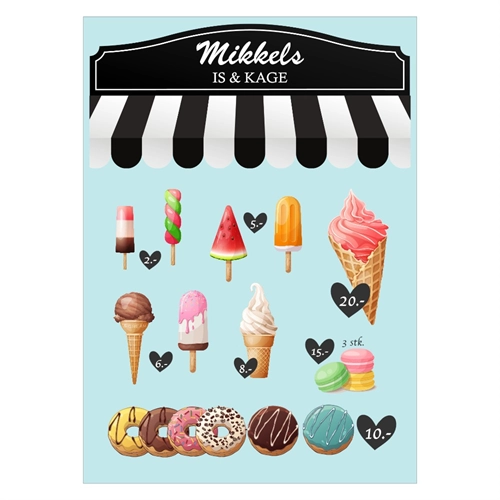 Plakat for iskrembutikk for barn. kjøp iskremplakat for leketøysbutikk