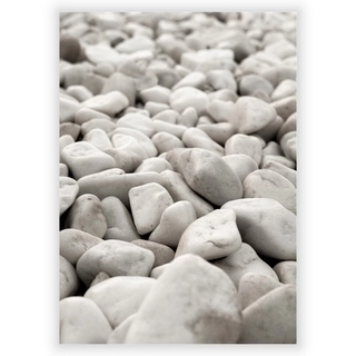 Plakat med nærbilde av mange strandsteiner