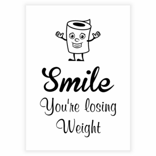Hvitt smil du går ned i vekt - Plakat