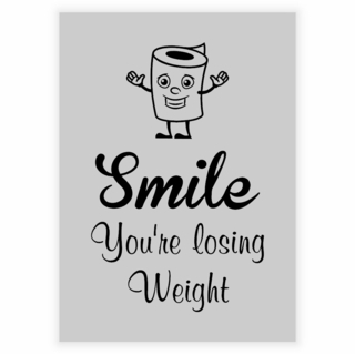 Grått smil du går ned i vekt - Plakat