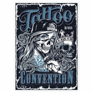 Tattoo Convention Skull - Plakat