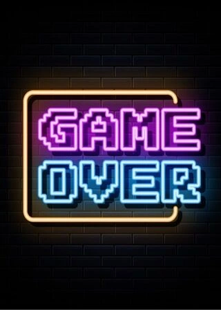 Game Over Neon-plakat