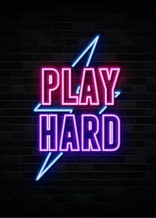 Spill Hard Neon Poster