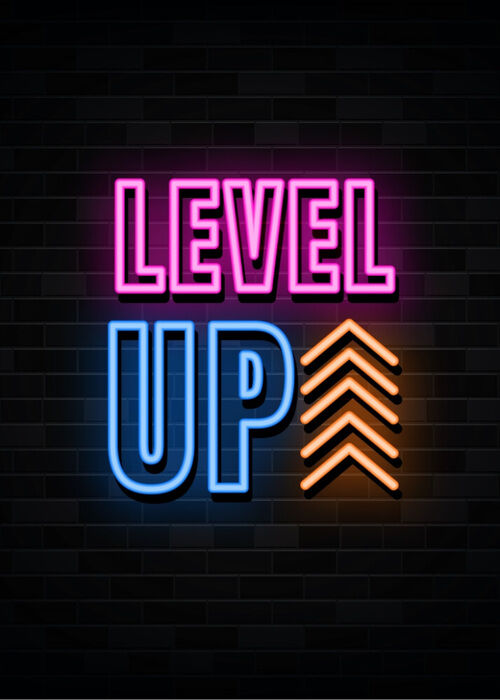 Level Neon Gaming-plakat