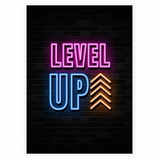 Level Neon Gaming-plakat