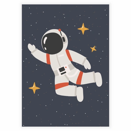 Astronaut som plakat til barnerommet