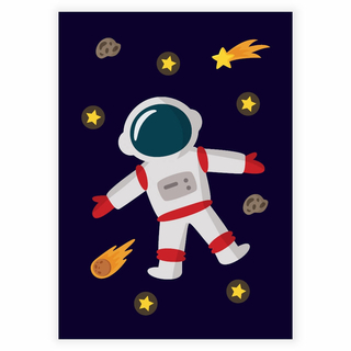 Astronaut i verdensrommet - Plakat