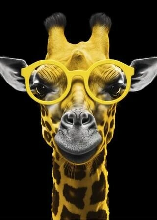 Giraffe med briller - Plakat 