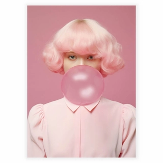 Kvinne med tyggegummi - Plakat 