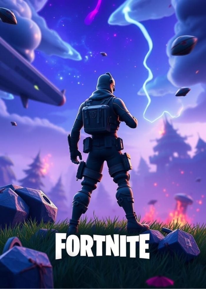 Plakat med Fortnite superkul spillplakat