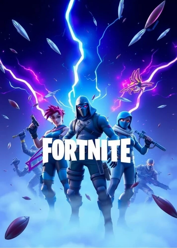 Plakat med Fortnite 4 superkul spillplakat