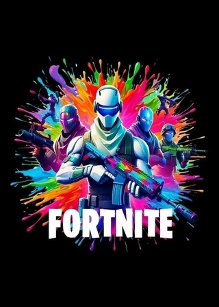 Fargerik Fortnite-plakat 1