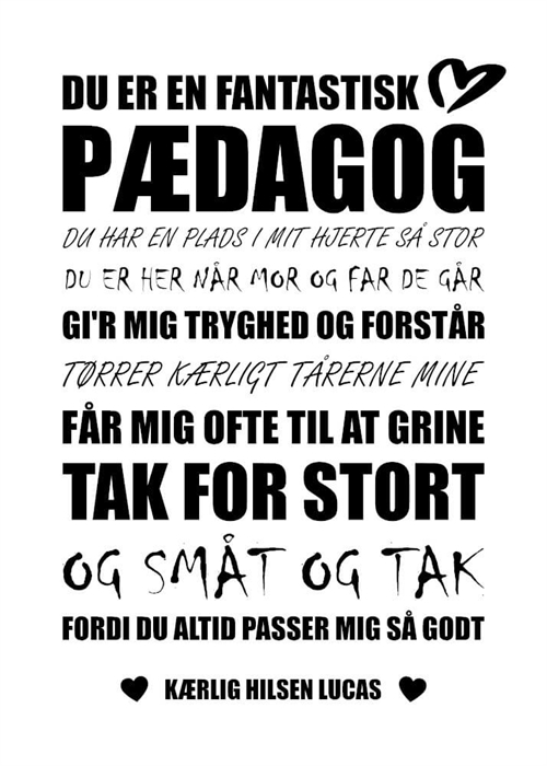 En fantastisk plakat for lærere