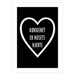 Plakat - Kjøkkenet er hjertet i huset