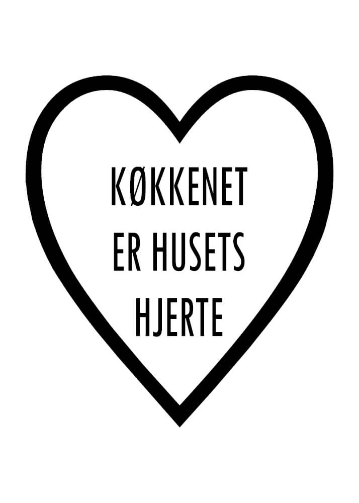 Plakat - Kjøkkenet er hjertet i huset