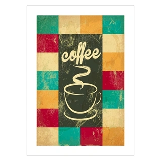 Plakat - Coffee tekst tern