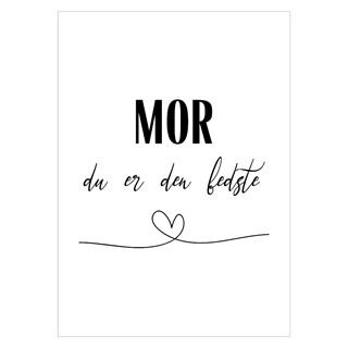 Mor er den beste - søt og fin plakat