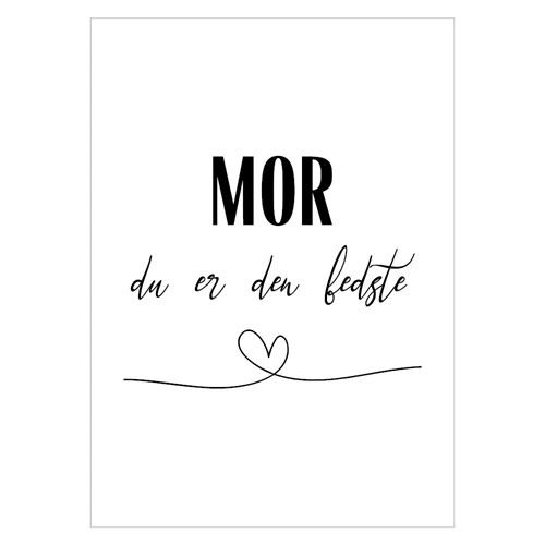 Mor er den beste - søt og fin plakat