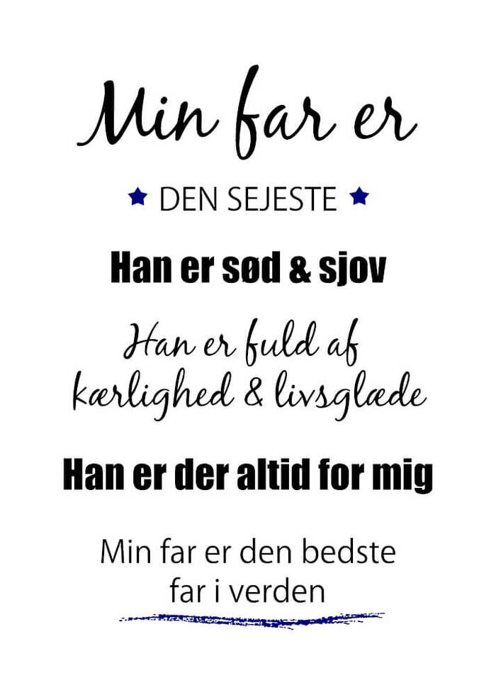 Min far er den kuleste - plakat