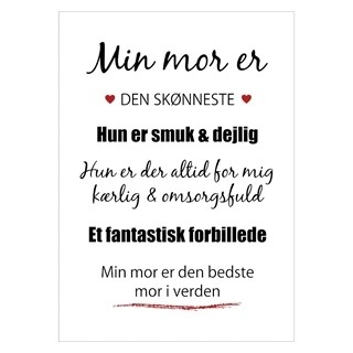 Mor er den herligste i verden plakat