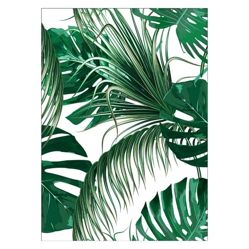 Plakat med tropiske blader