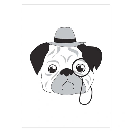 Plakat Hipster hund