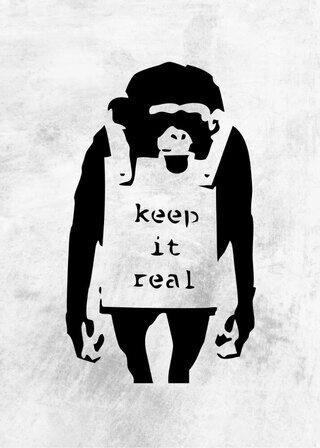 Banksy - Keep it real monkey-plakat