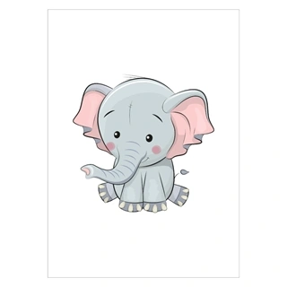 Barneplakat cute Elefant