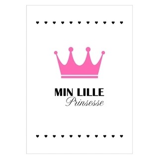 Herlig barneplakat med min lille prinsesse