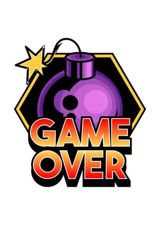 Plakat - Game over farge