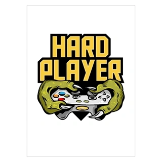 Gamer plakat Hard player