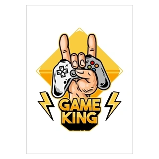 Gaming plakat Game King i farger