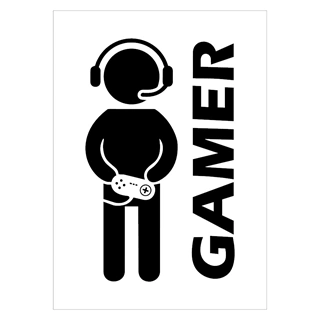 Plakat med Gamer Boy