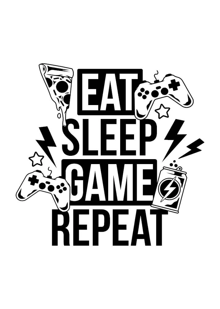 Gaming plakat Eat, sleep, game, repeat