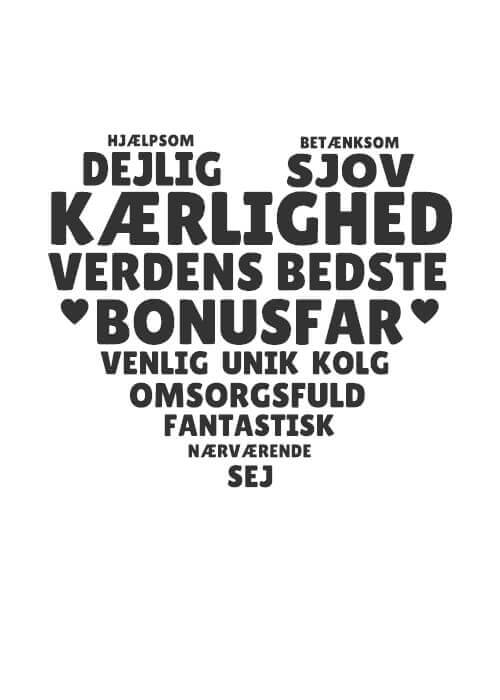 Hjertemor inkl. 2 valgfrie tekstlinjer