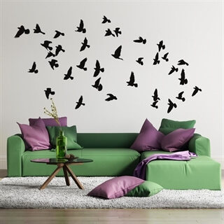 Fugleflok - wallstickers