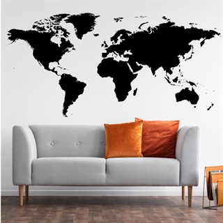 Veldig fin og moderne Wallstickers med verdenskart