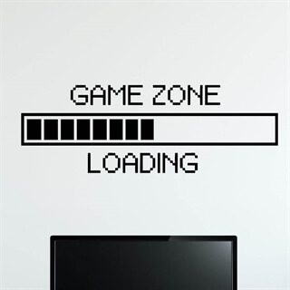 wallsticker med teksten og motiv Game zone loading