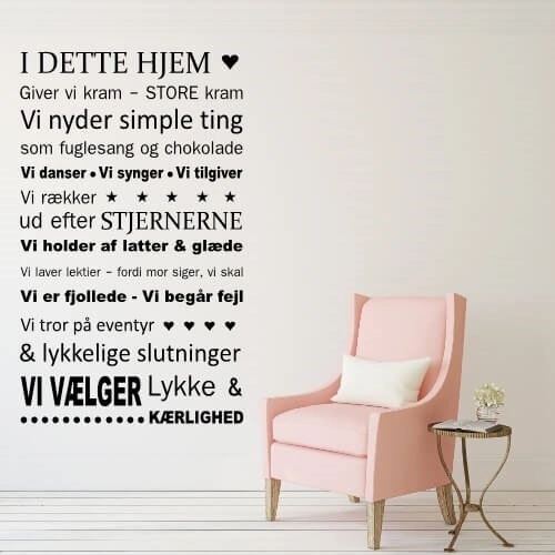 Wallstickers – Her hos oss