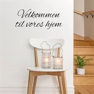Litt velkommen til vårt hjem - veggdekor